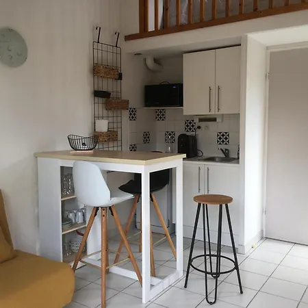 Pavillon Mezzanine Climatise Avec Petit Jardin Et Piscine Collective 아파트 *