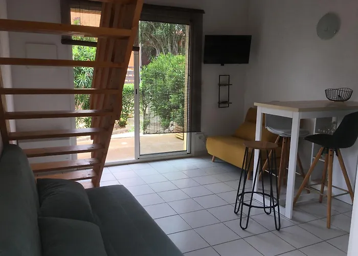 Pavillon Mezzanine Climatise Avec Petit Jardin Et Piscine Collective Appartement *